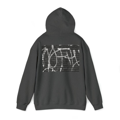 black graffiti print hoodie