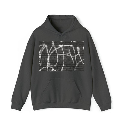 black graffiti print hoodie