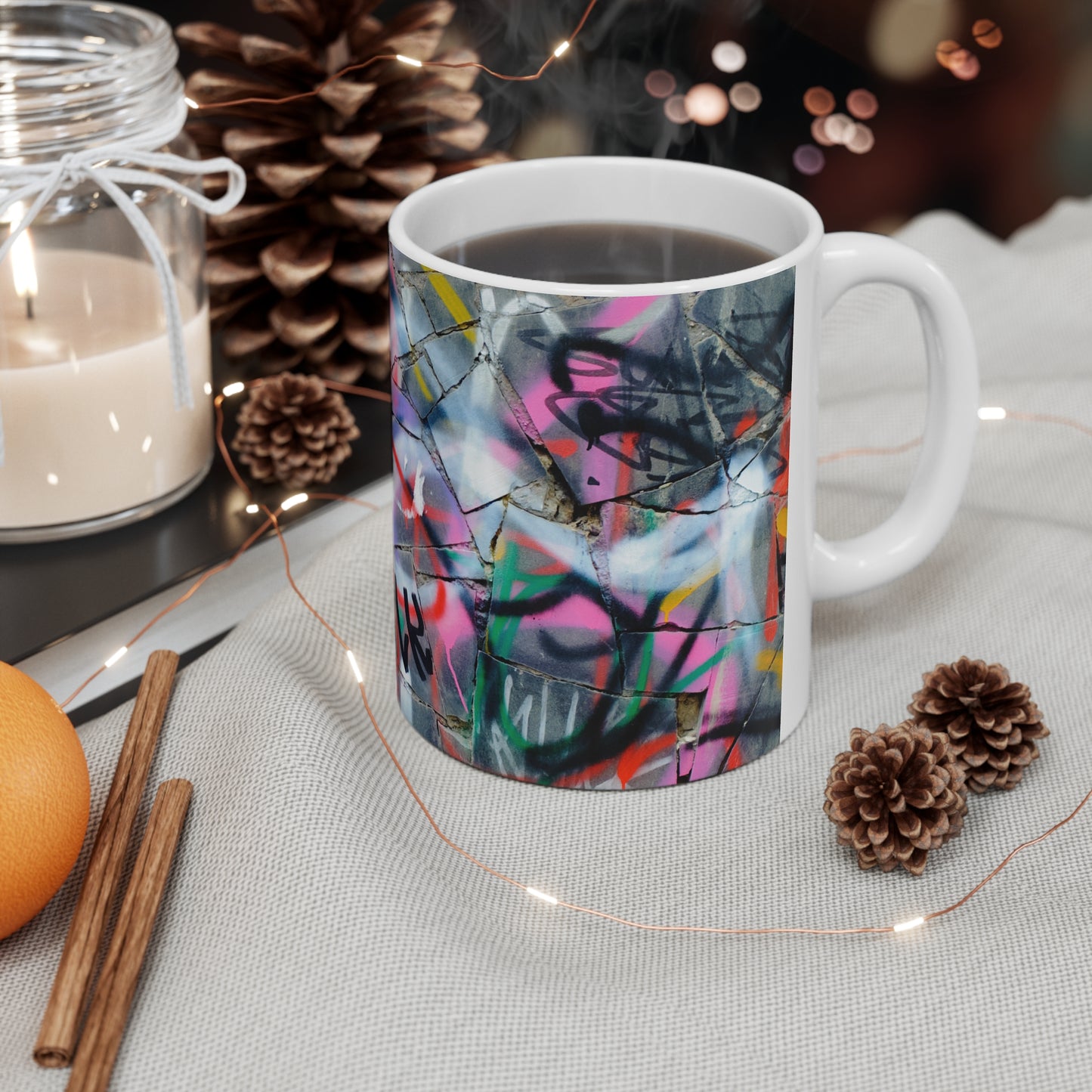 Stunning Graffiti Wall Art Ceramic Mug 11oz