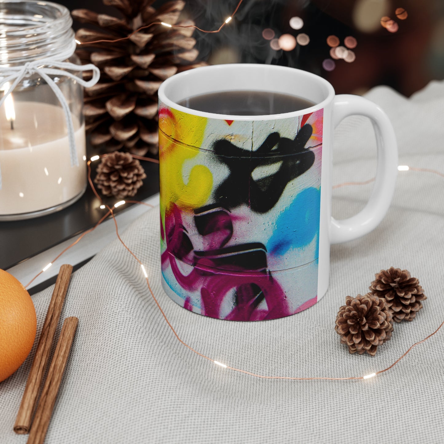 Graffiti wall art coffee mug