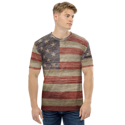 USA American Flag T-Shirt, Realistic-Looking Flag Fabric