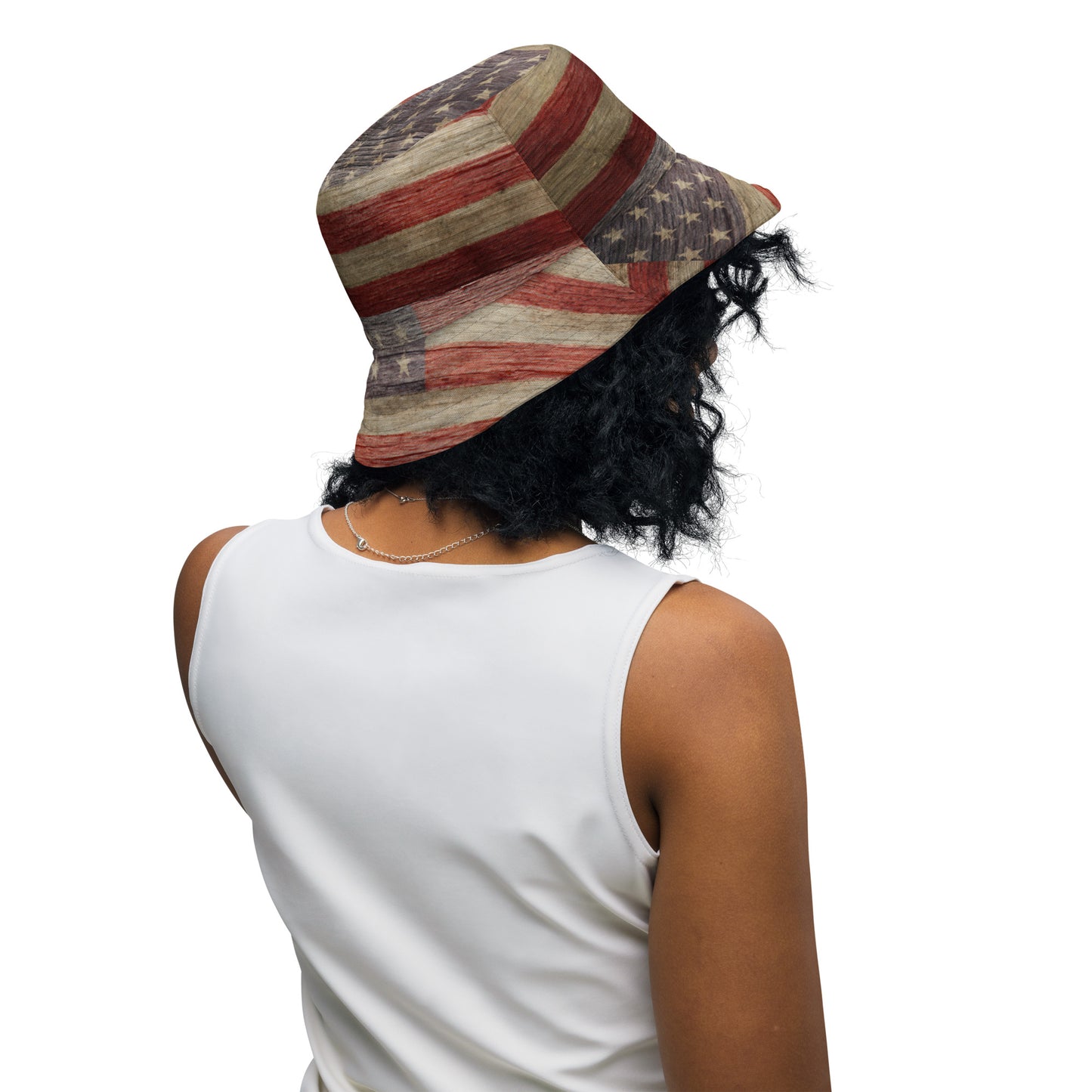 USA American Flag Reversible Bucket Hat