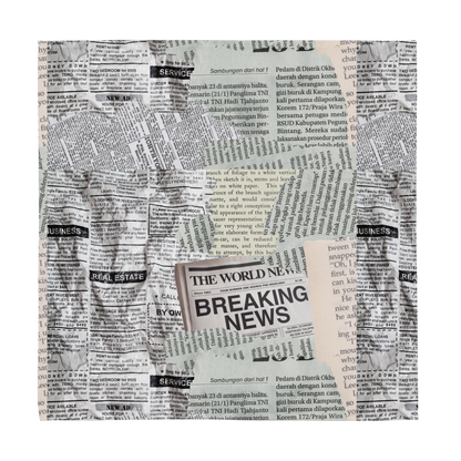 Newspaper print napkins