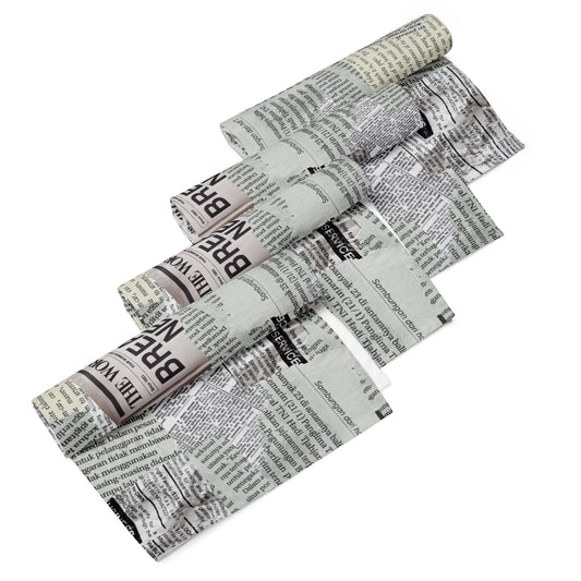 Newspaper print napkins