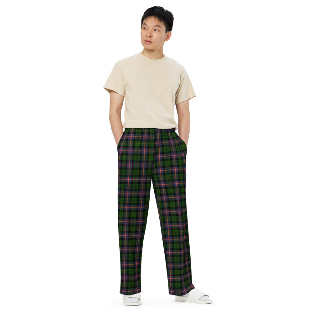 Man wearing green plaid pants