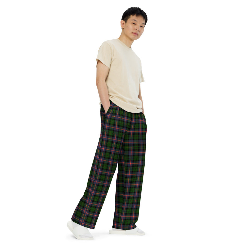 Man wearing green plaid pants