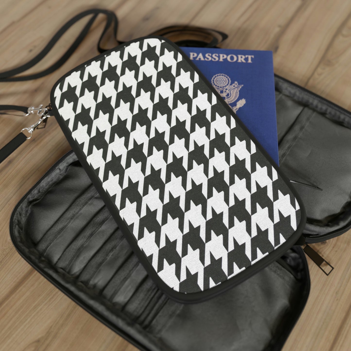 Houndstooth Passport Wallet