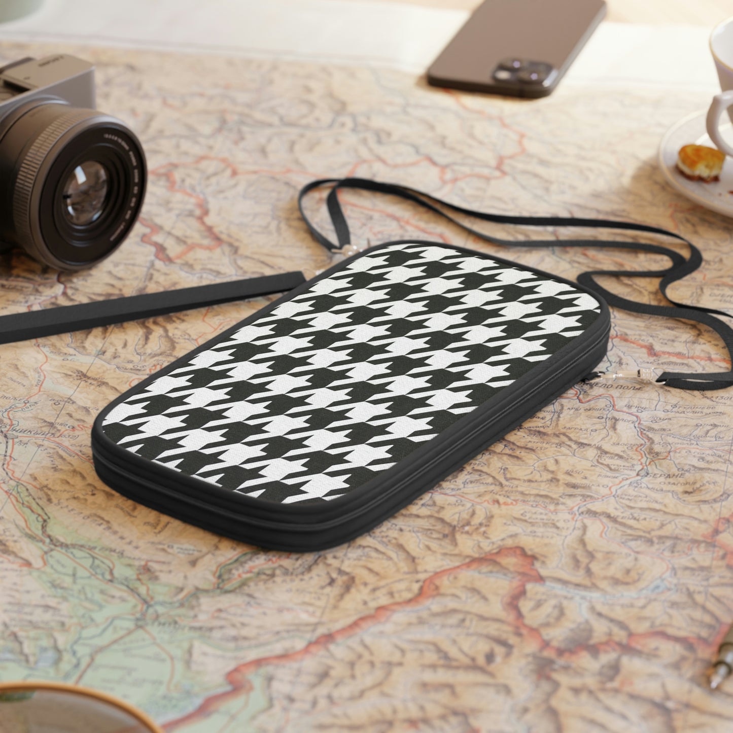 Houndstooth Passport Wallet