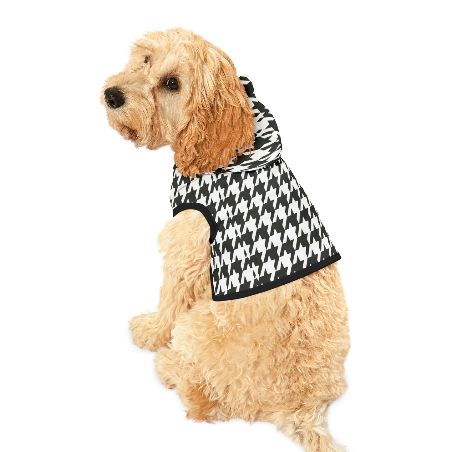 Houndstooth Print Dog Hoodie for Stylish Fur Babies