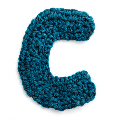 Hand Crocheted Alphabet Letter Applique, 12 inch