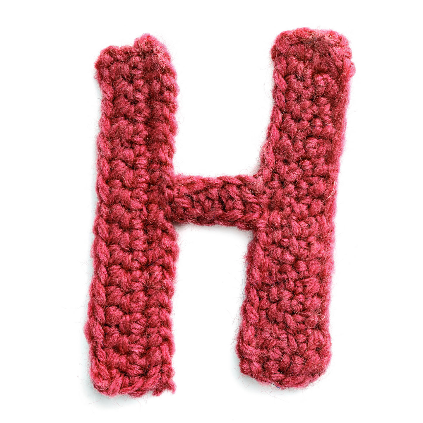 Hand Crocheted Alphabet Letter Applique, 12 inch