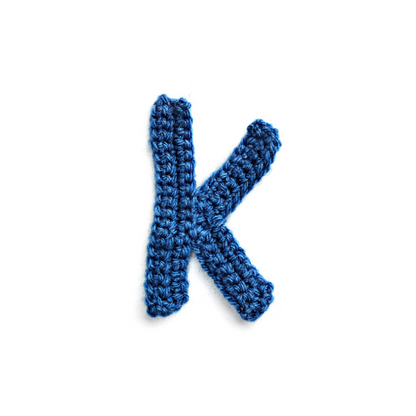 Hand Crocheted Alphabet Letter Applique, 12 inch