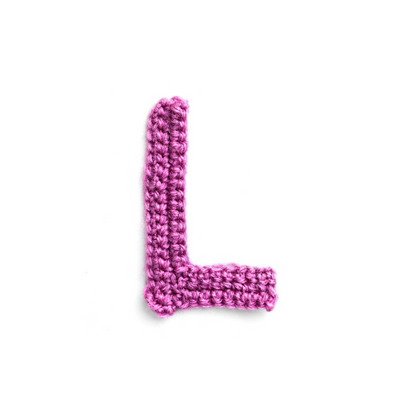 Hand Crocheted Alphabet Letter Applique, 12 inch