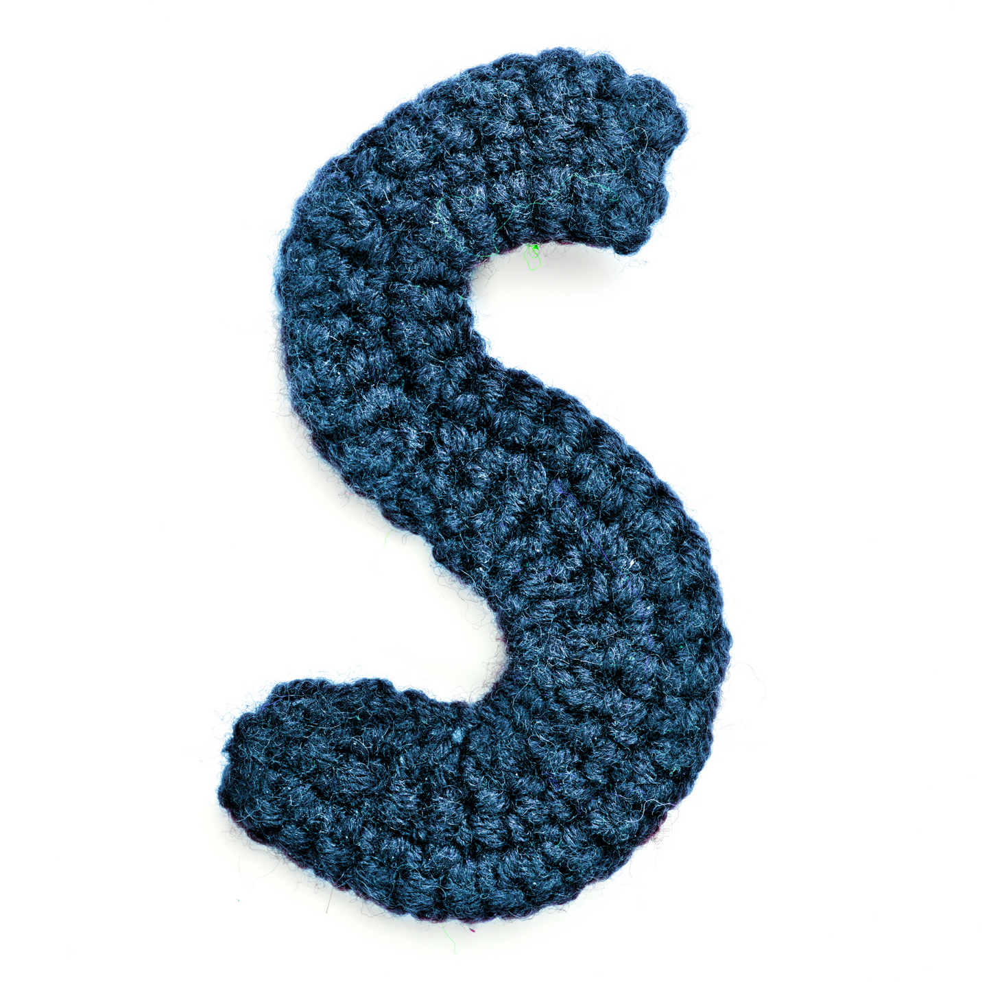 Hand Crocheted Alphabet Letter Applique, 6 Inch