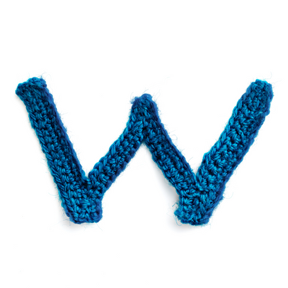 Hand Crocheted Alphabet Letter Applique, 6 Inch