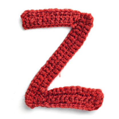 Hand Crocheted Alphabet Letter Applique, 12 inch