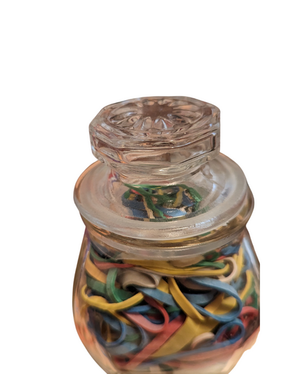 Glass Notions Jars for Sewing Crochet Knitting Embroidery, Set of 3 Jars