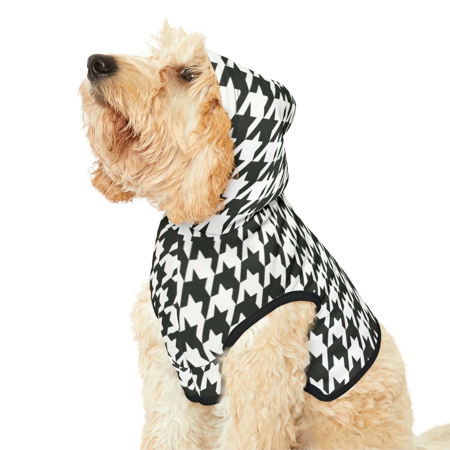 Houndstooth Print Dog Hoodie for Stylish Fur Babies