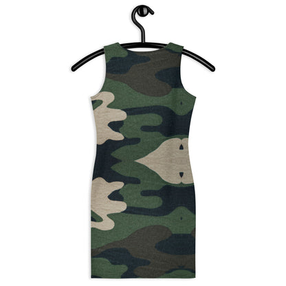 Sexy Camouflage Print Pencil Dress