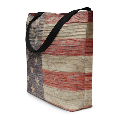 Realistic Looking USA American Flag Tote Bag