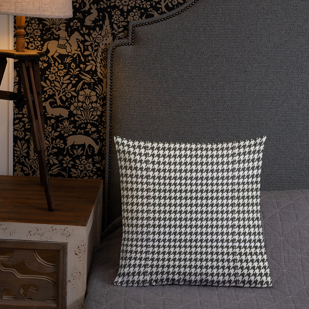 Houndstooth Throw Pillow for Chair Sofa Bed