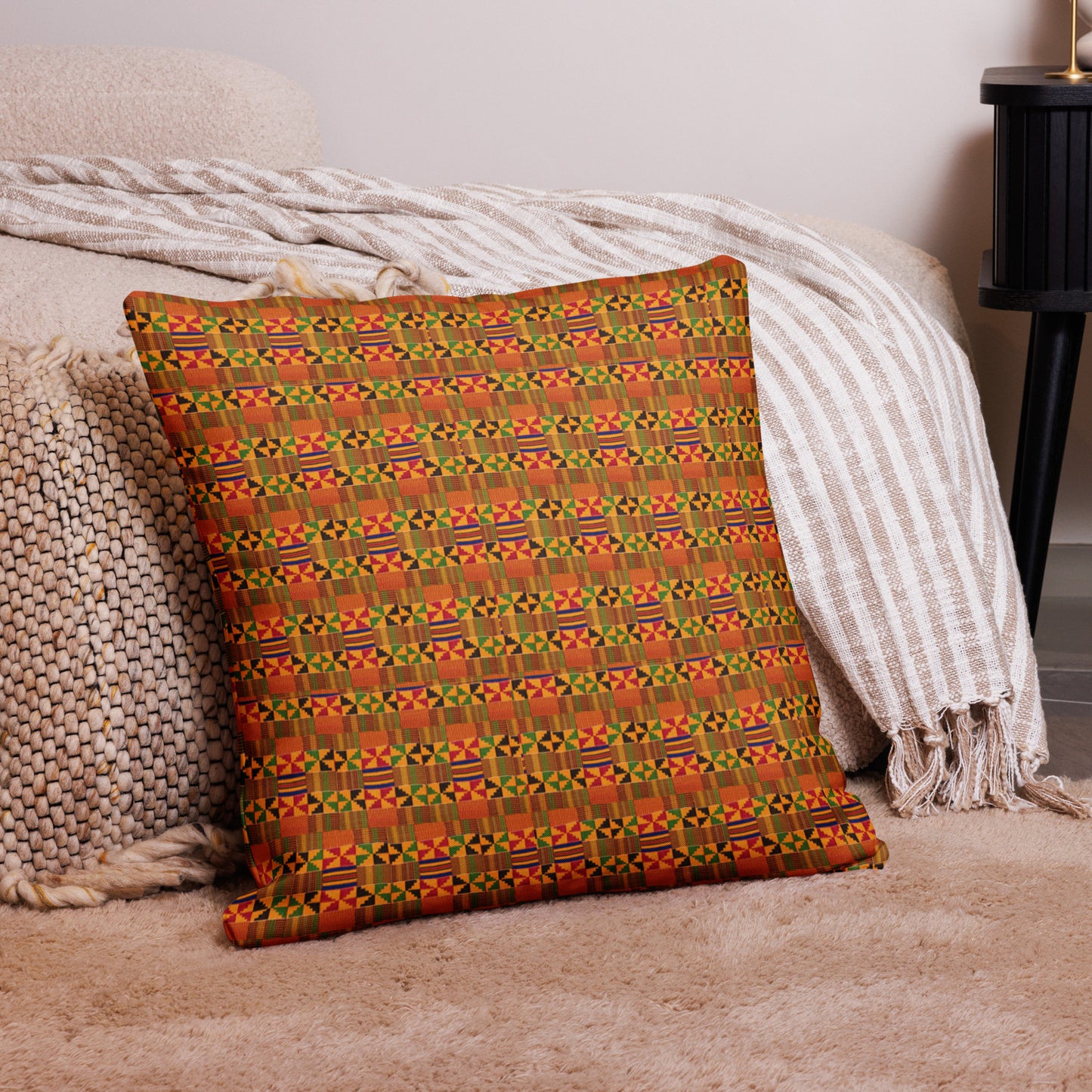 Kente Cloth Throw Pillow