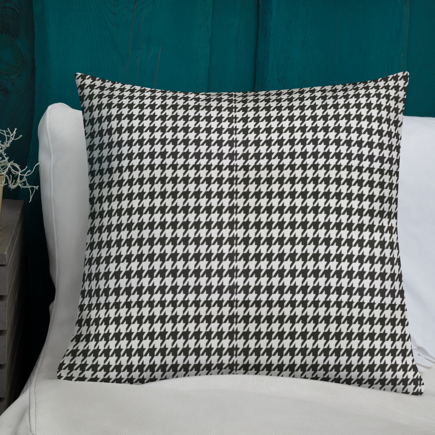 Houndstooth Throw Pillow for Chair Sofa Bed