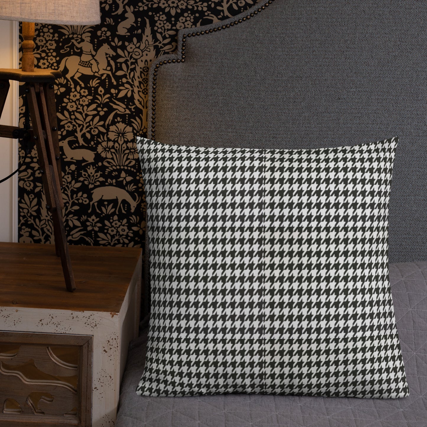 Houndstooth Throw Pillow for Chair Sofa Bed