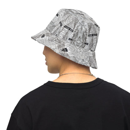 Swanky Reversible Newspaper Print Bucket Hat