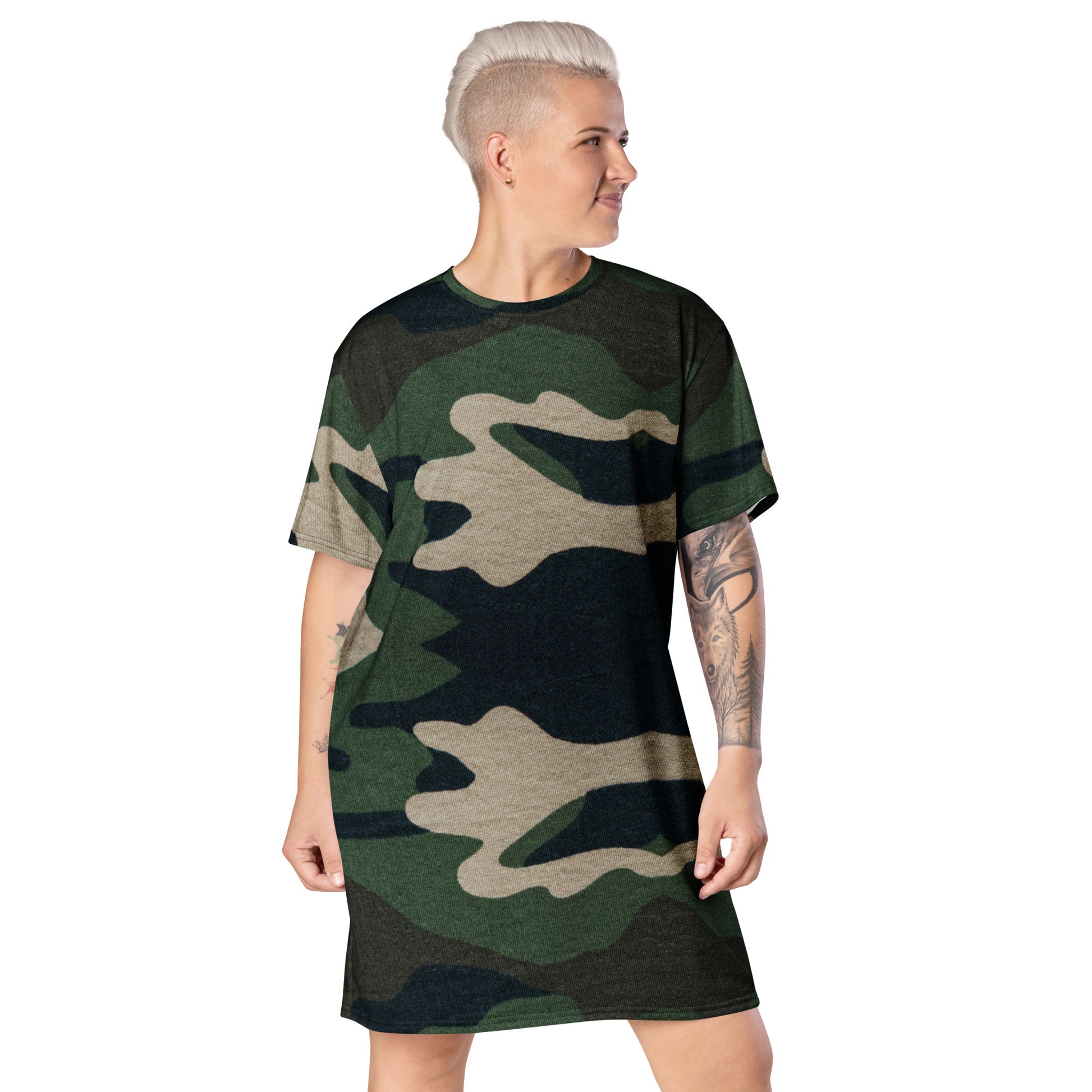 camouflage tee shirt dress GIRLSTRONG SPORT T-SHIRT DRESS PINK CAMO