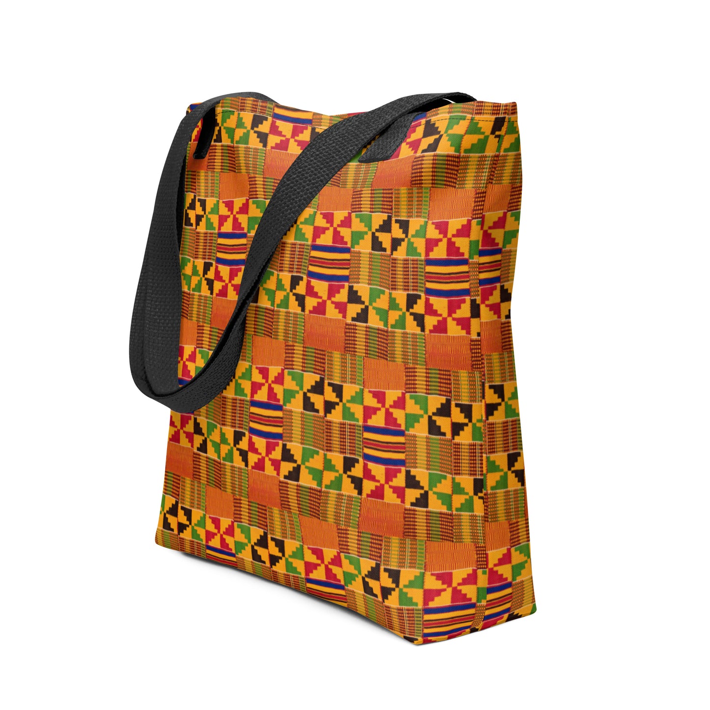 Kente cloth tote bag