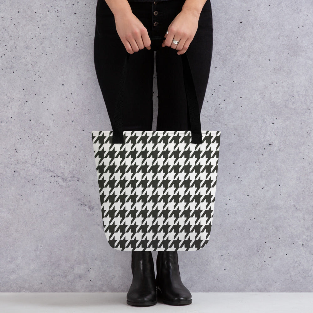 Classic Houndstooth Tote Bag