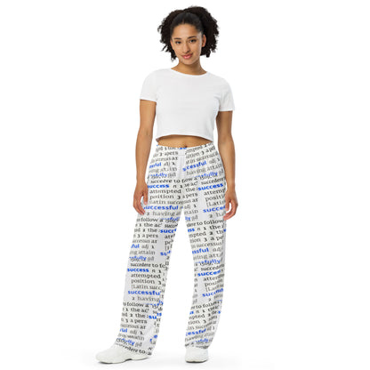 Swanky Success Dictionary Print Unisex Comfort Pants