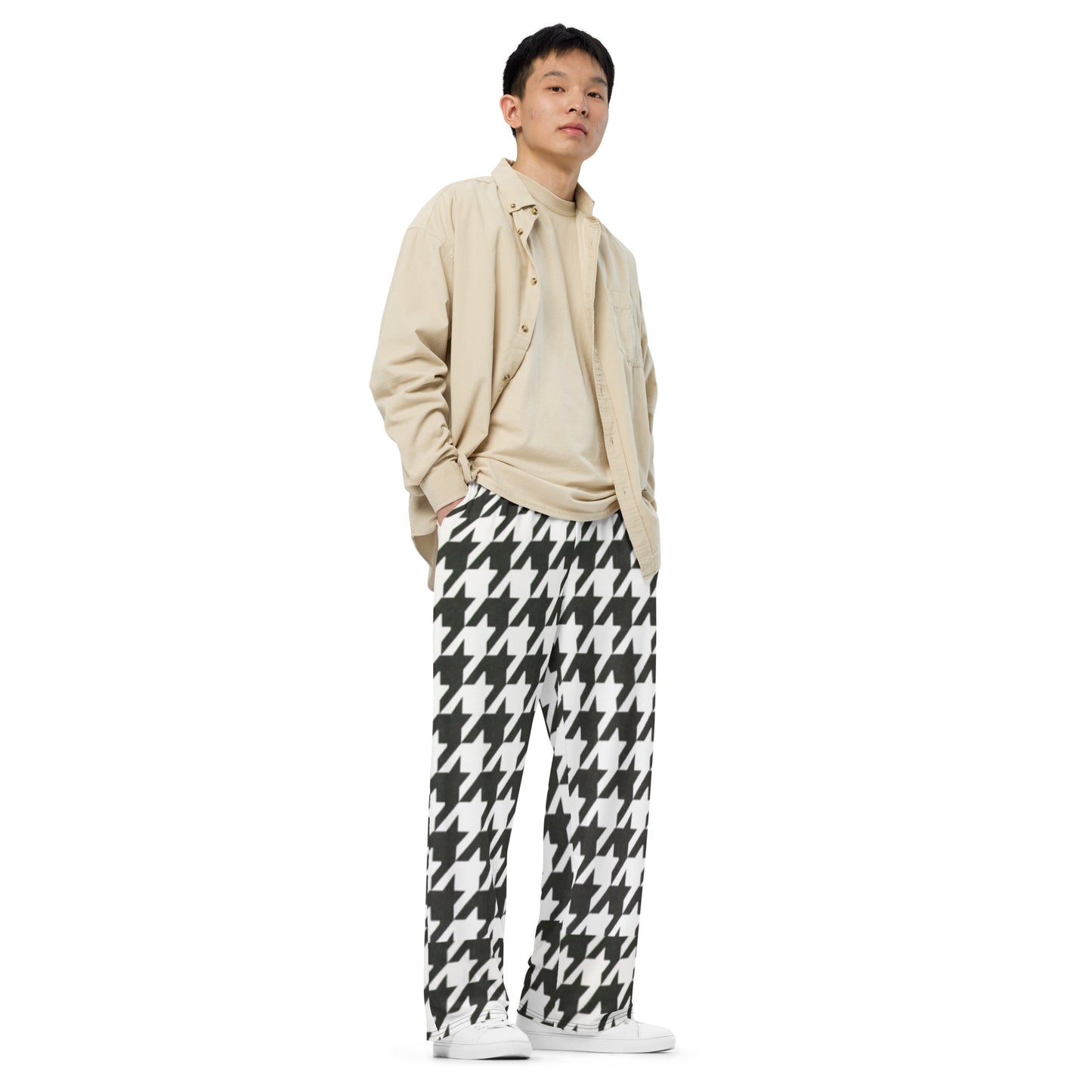 Stylish Houndstooth Pants - Unisex - Comfort Relaxed