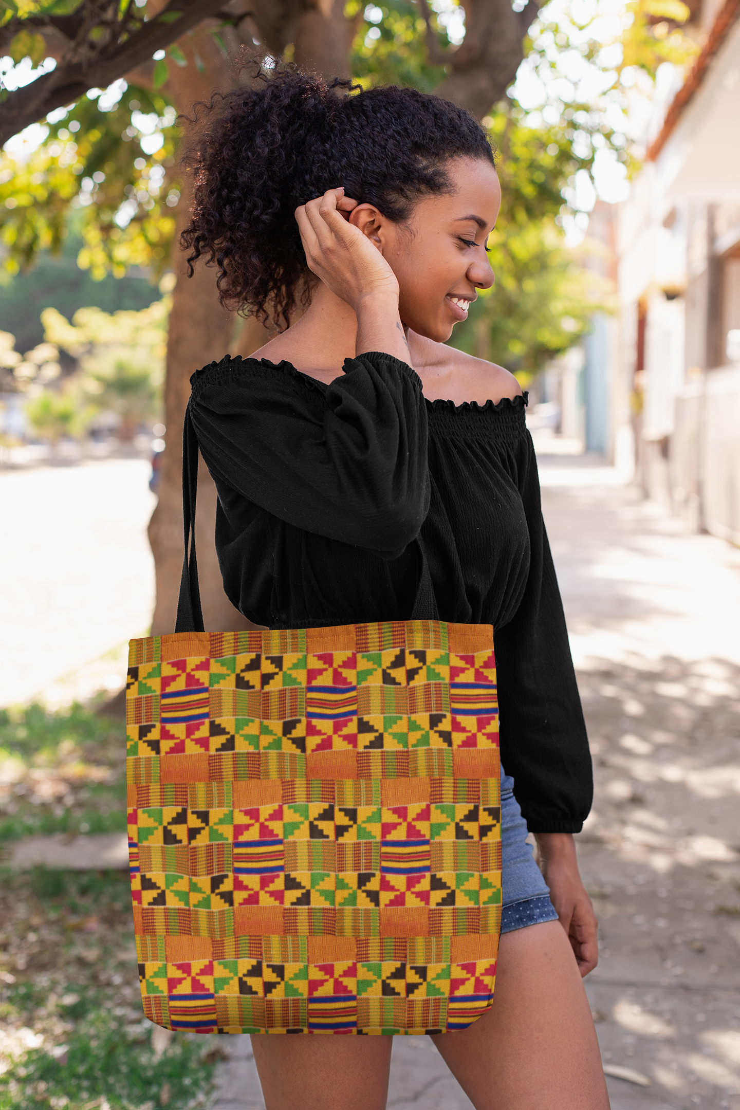 Snazzy Kente Cloth Tote Bag – Madame Tealight Farm and Fashion